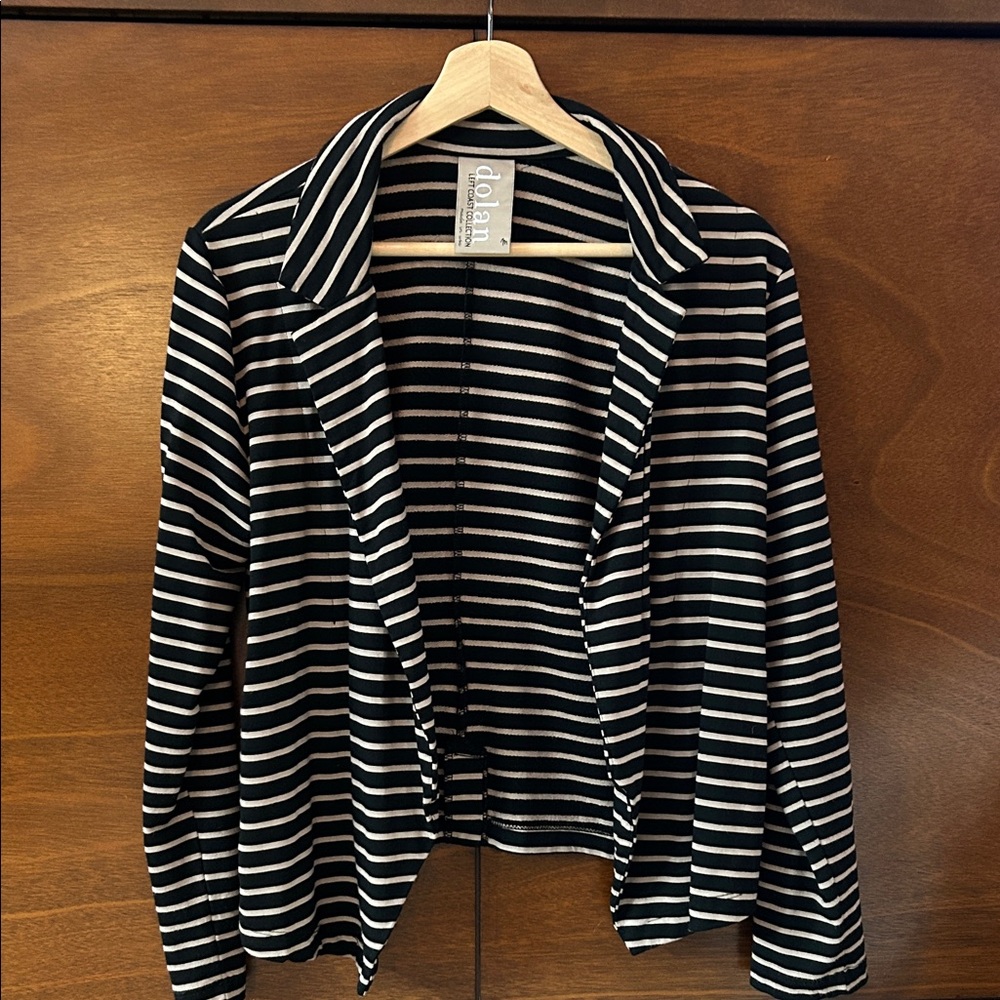 Dolan Women's Striped Blazer in Black and White